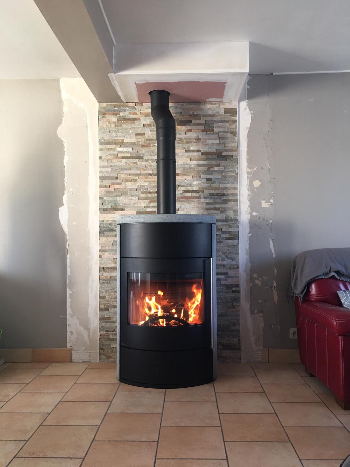 Poêle à bois + habillage