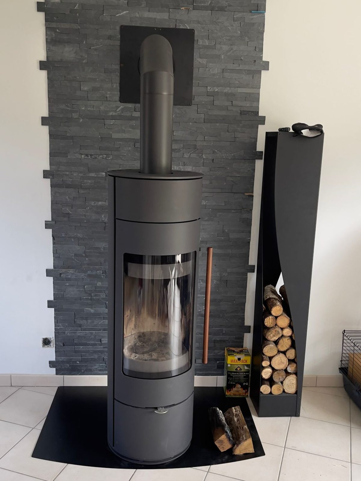 Poêle à bois + habillage